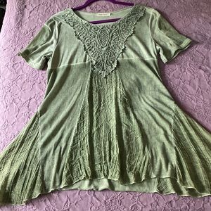 Simply Couture - sweet little mixed media tunic great over leggings.